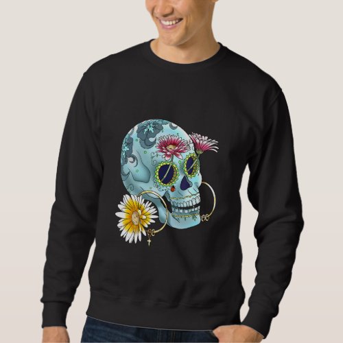 Calavera Mexican Dia De Los Muertos Day Of Dead Sweatshirt