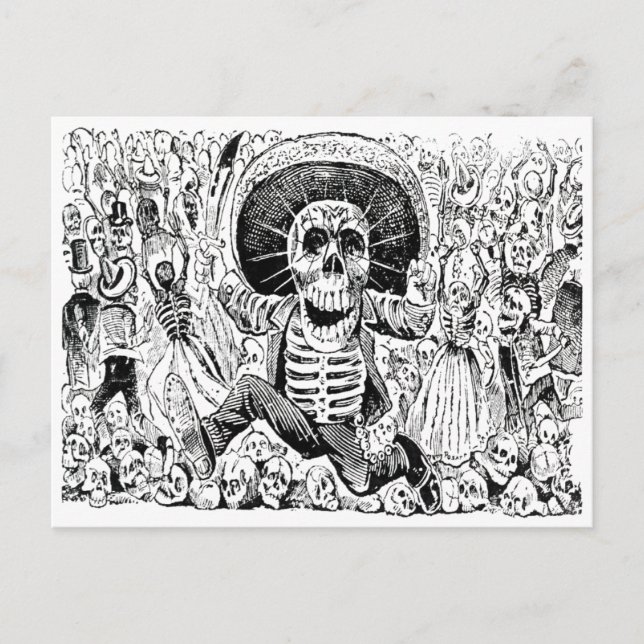 Calavera Oaxaqueña by José Guadalupe Posada 1903 Postcard (Front)