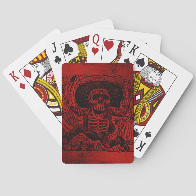 Calavera Oaxaqueña by José Guadalupe Posada Poker Cards (Back)