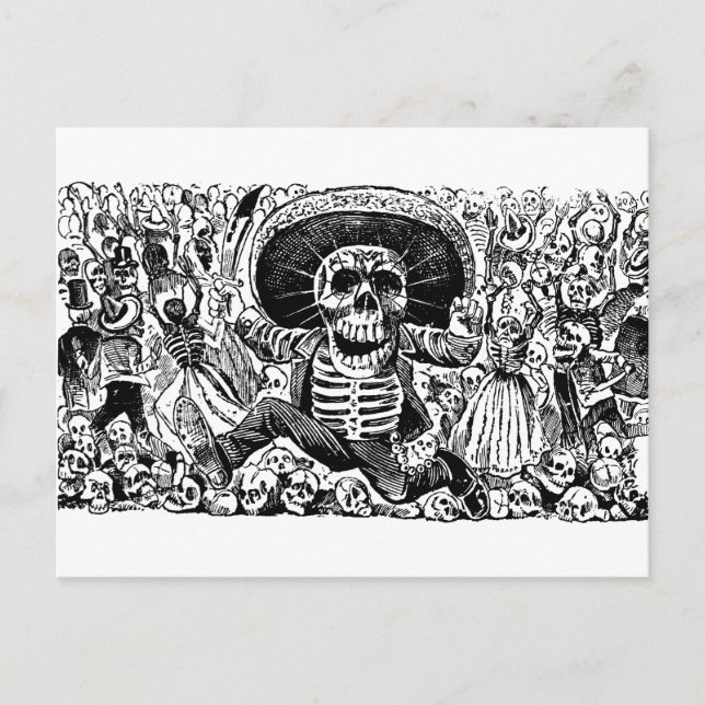 Calavera Oaxaqueña by José Guadalupe Posada Postcard (Front)