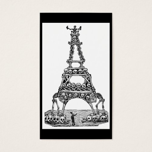 Calavera of the Eiffel Tower c. late 1800's Business Card Template