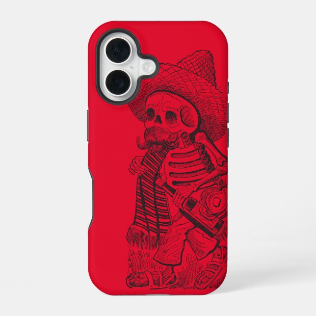 Calavera Red Iphone Case (Back)