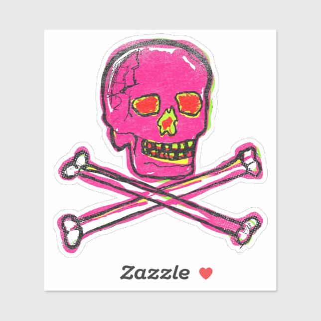 Calavera Skull Dia de los Muertos NFT Art Sticker (Sheet)