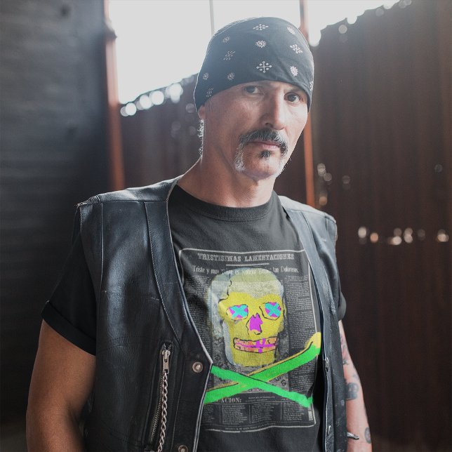 Calavera Skull Retro Vintage Mexican Letterpress T-Shirt (Creator Uploaded)