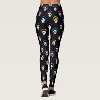 Calavera Skulls Pop Art Style Leggings