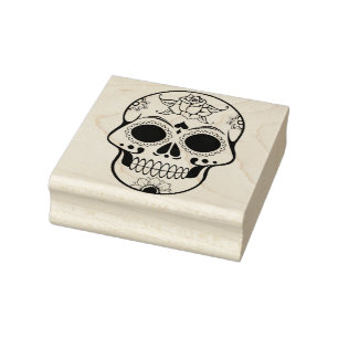 Calavera sugar skull 2 illustration art stamp