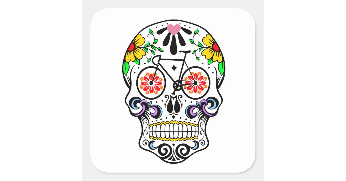 bike stickers design skull