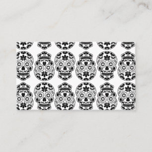 Calavera sugar skull candy_floral mexican calavera business card