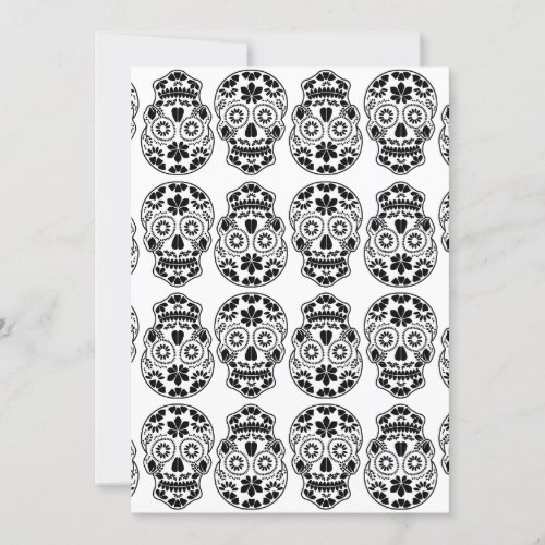 Calavera sugar skull candy_floral mexican calavera invitation