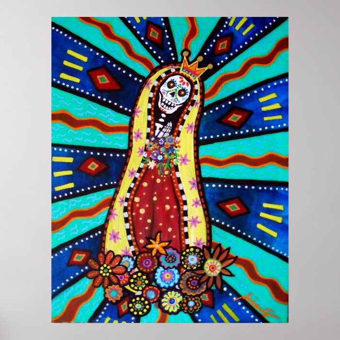 Calavera Virgen Guadalupe Poster