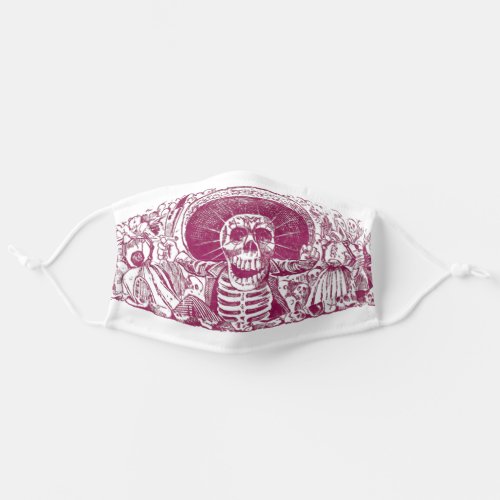 Calaveras Skull And Skeleton Day Of The Dead Adult Cloth Face Mask
