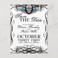 Calaveras Sugar Skull & Flourishes Save the Date