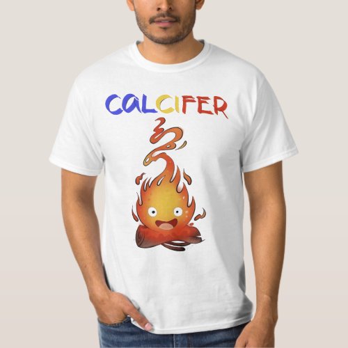 Calcifer fire redcalciferhowls moving castledian T_Shirt
