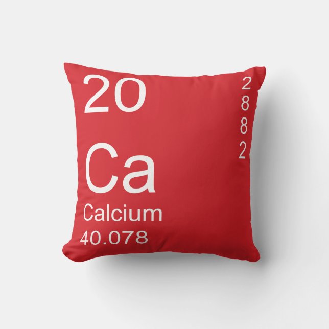 Calcium Throw Pillow (Front)