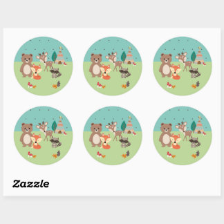 Calcomania Animalitos Classic Round Sticker