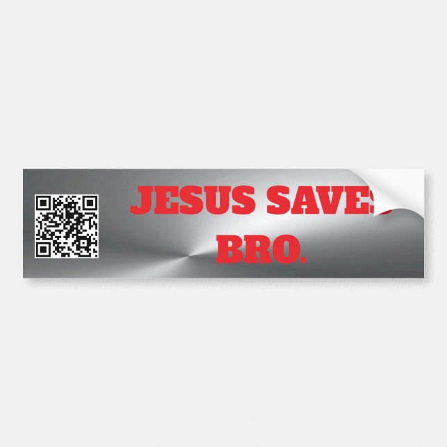 Calcomanía Para Auto Jesus saves brother Jesus Chr Bumper Sticker (Front)