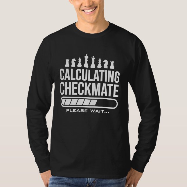 Calculating Checkmate Please Wait  Mens Kids Funny T-Shirt (Front)