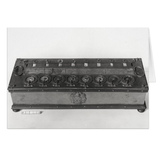 Calculating Machine invented (Front Horizontal)