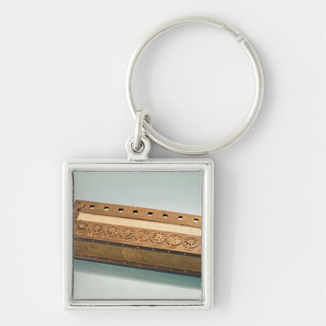 Calculating machine invented by Blaise Pascal Keychain (Front)