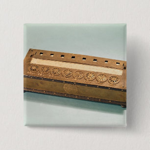 Calculating machine invented by Blaise Pascal Pinback Button