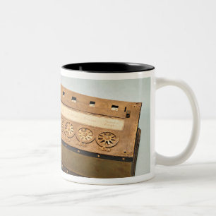 Calculating machine invented by Blaise Pascal Two-Tone Coffee Mug