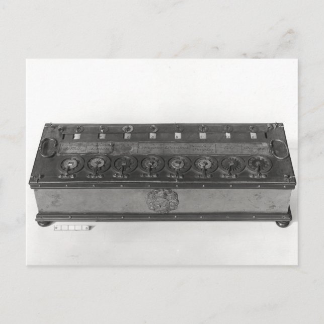 Calculating Machine invented Postcard (Front)