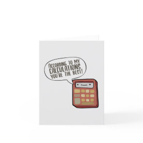 Calculations Pun for the Best Teachers Thank You Card