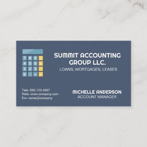 Calculator Accountant  Business Card