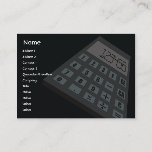 Customizable Calculator - Chubby Business Cards