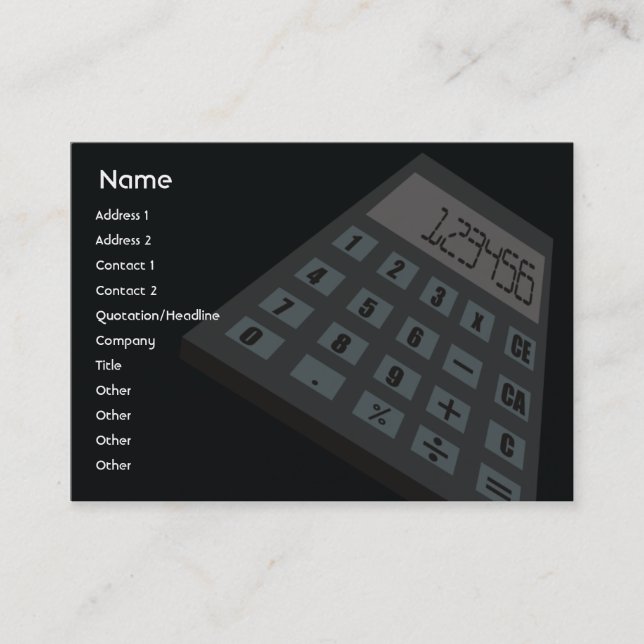 Calculator - Chubby Business Card (Front)