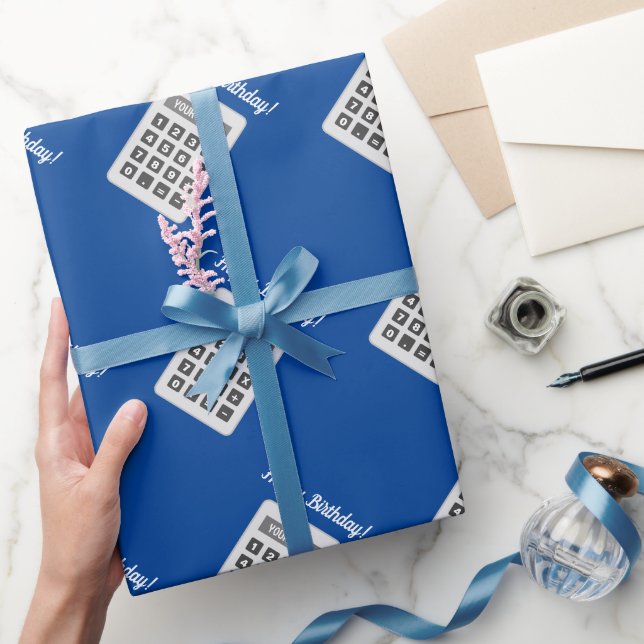 Calculator drawing Birthday wrapping paper (Gifting)