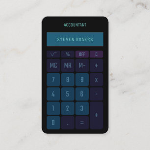 Calculator faux look business card