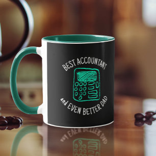 Calculator Hand Drawn Best Accountant Dad Mug