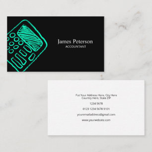 Calculator Hand Drawn   Black Business Card
