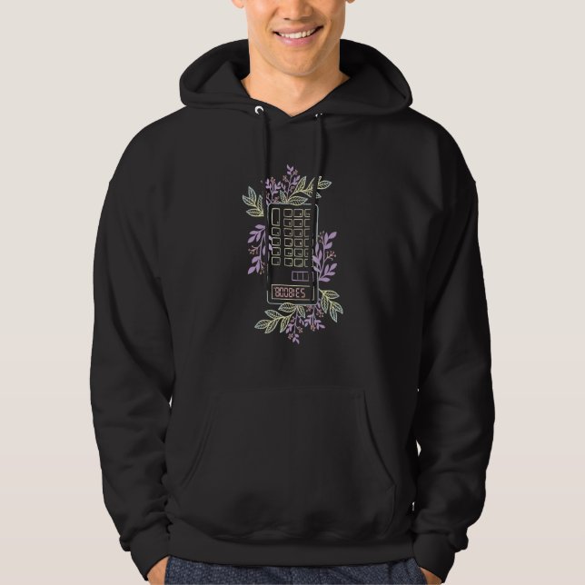 Calculator Joke Floral Hoodie (Front)