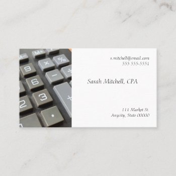 Calculator Keyboard And Fade Business Card by alicing at Zazzle