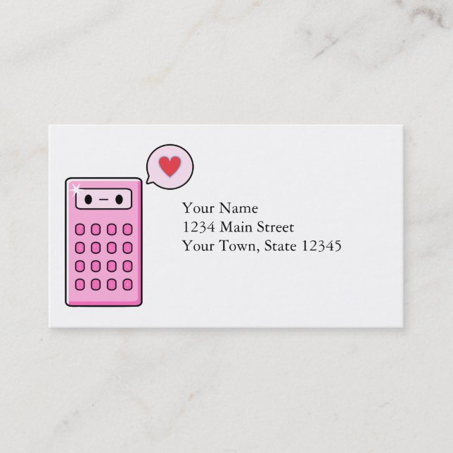 Calculator Love Business Card (Front)