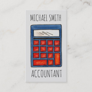 Calculator Math Teacher Accountant Mathematics Business Card
