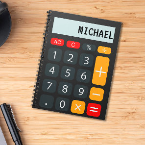 Calculator Personalized Name Notebook