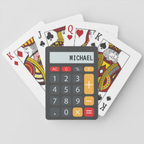 Calculator Personalized Name Playing Cards