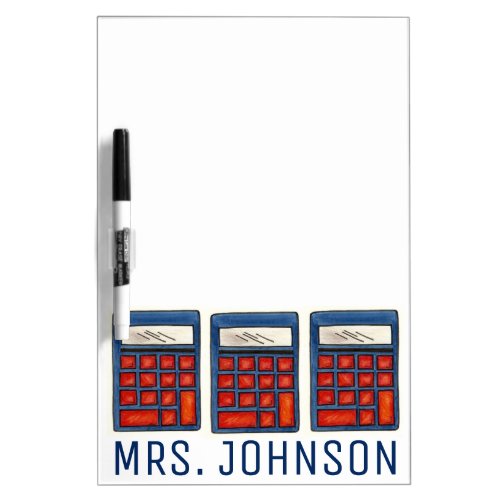 Calculator Personalized School Math Teacher Gift Dry_Erase Board
