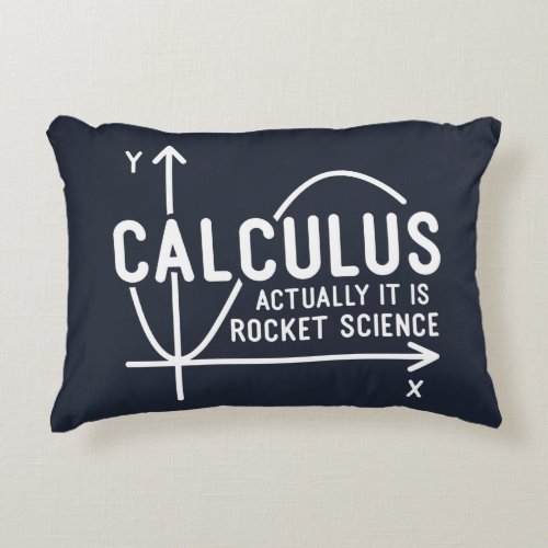 Calculus Actually Its Rocket Science Funny Math Accent Pillow