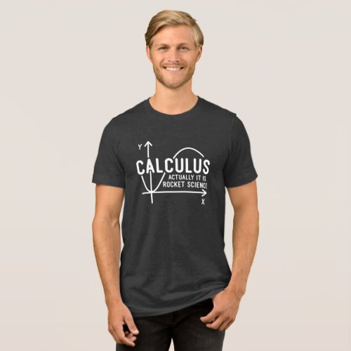 Calculus Actually Its Rocket Science Funny Math Tri_Blend Shirt