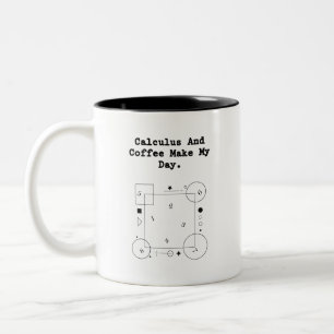 Calculus & Coffee Lover Math Teacher Daily Ritual Two-Tone Coffee Mug