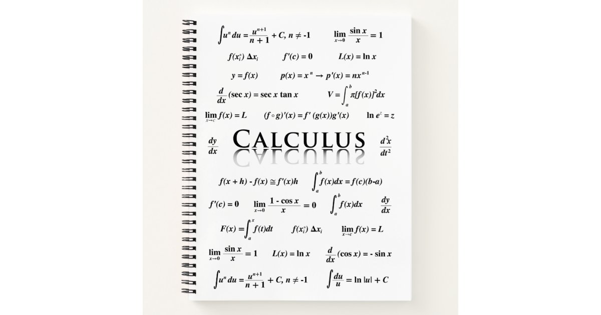 Calculus Equations Notebook Zazzle Com