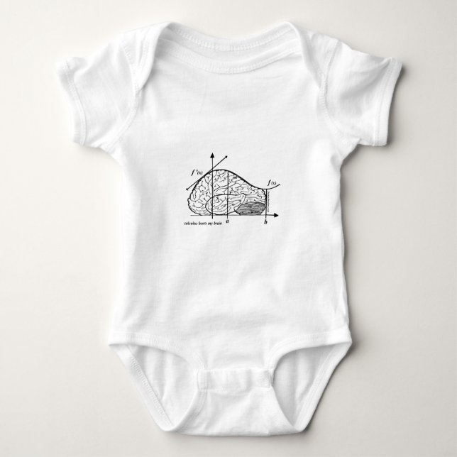 Calculus Hurts my Brain Baby Bodysuit (Front)