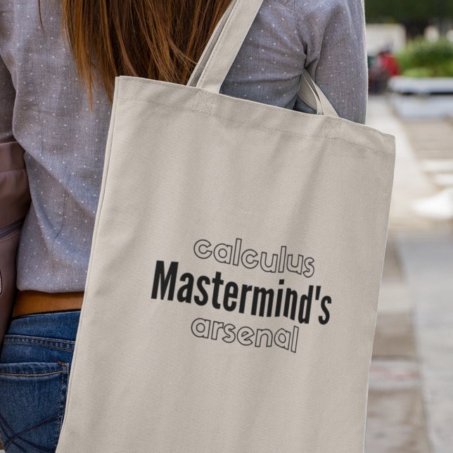 Calculus Mastermind's Arsenal Math Teacher Gift Tote Bag (Get yours now and add a touch of mathematical brilliance to your everyday style!)