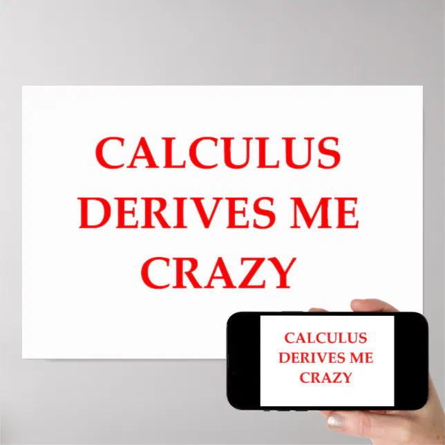 calculus poster | Zazzle