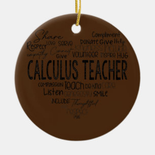 Calculus Teacher Math Teachers Algebra Squad Ceramic Ornament