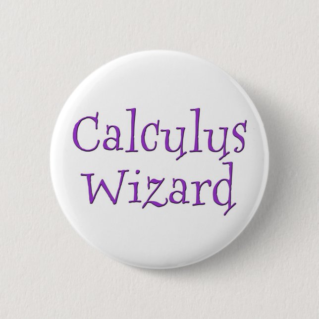 Calculus Wizard Pinback Button (Front)